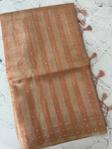 Tissue silk saree with foil work MSH214