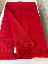 NetKota Applique work saree  MSH110- DeepRed