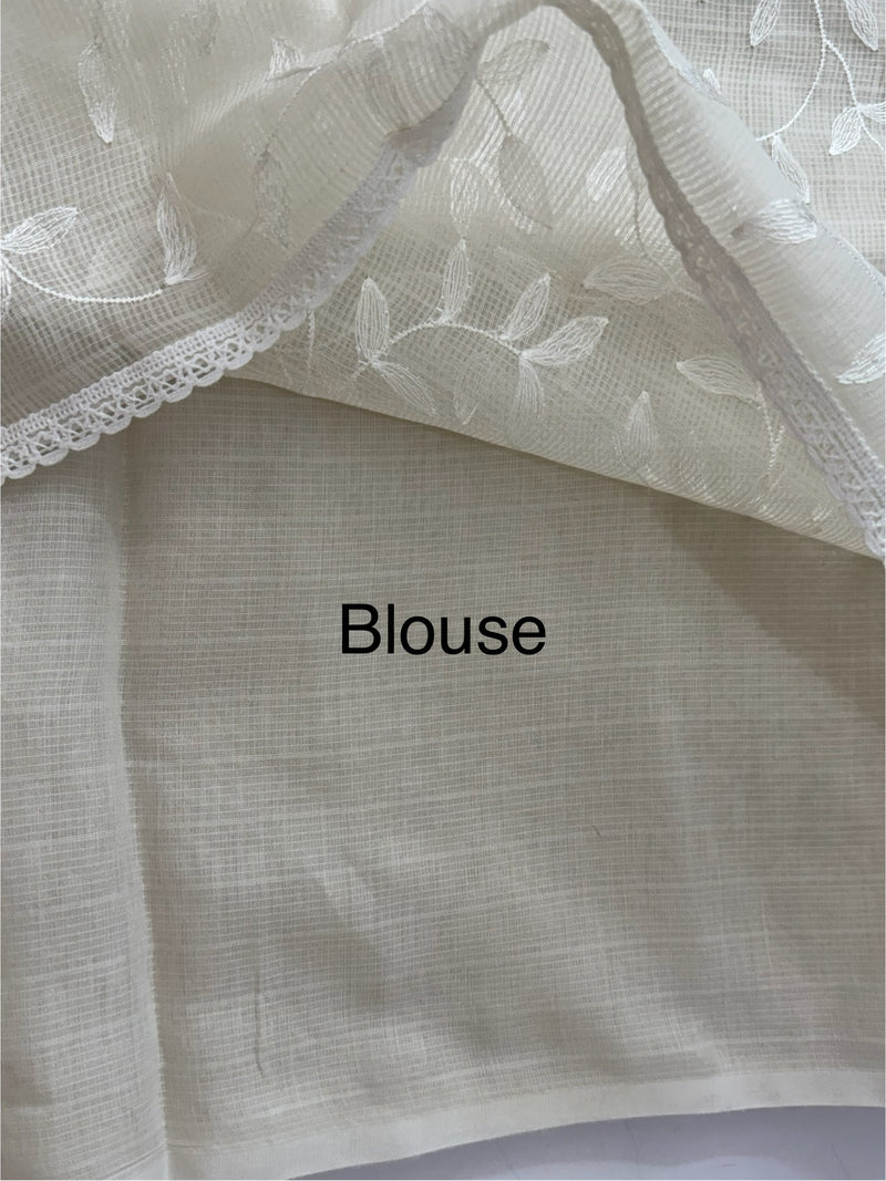 Kota embriodery saree MS1455 Pastel Beige