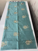 Tussar finish soft silk saree with thread embroidery MTS568 LightBlue