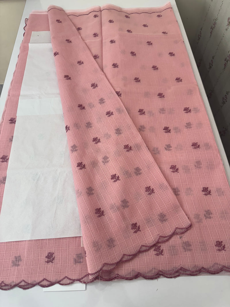 NetKota Applique work saree  MS6798- Pink