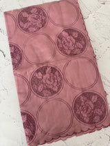 Tussar chanderi cutwork saree MSTC121 OnionPink