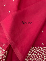 Blended soft silk saree with embriodery MS4447