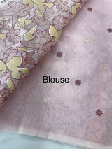 Jute Linen saree with thread work MSH206