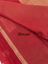 Semi banarasi saree with zari buttas - MBS6754