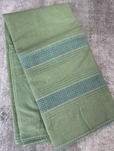 Supernet saree with crochet work and lace border MCJ5433