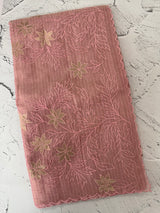 Tissue Silk applique work saree MSH120 PastelPink