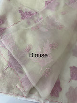 Shimmer Crush Organza saree with applique work MBS698