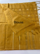 Semi tussar saree MS872- Yellow