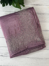 Crush Organza embroidery saree MS9740 Faded Wine