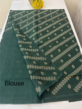 Soft kota silk saree with embriodery MS14808 DarkGreen