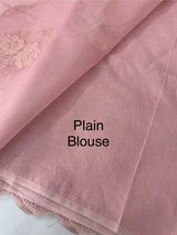 Kota Moonga checks Applique work saree  MSH278 Pink