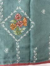 Silky kota saree with embriodery MS2450