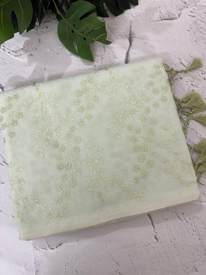 Netkota embriodery saree MSH263(1) PastelGreen