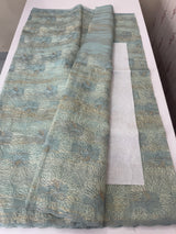 Premium Crush Organza saree with thread work- MCW863 PowderBlue