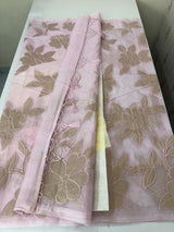Soft organza saree with tissue appliqué work - MSH916 PastelPink