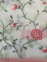 Soft Netkota saree with cross stitch embroidery MSH210