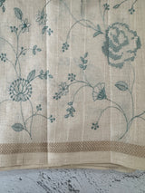 Blended soft tussar saree with cross stitch embriodery MS8666 (4)
