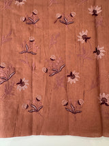 Crushed Blended tussar silk saree with embroidery- MSB7654 DuskyPeach