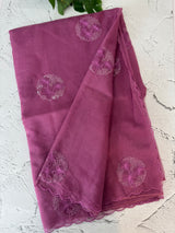 Semi Organza saree with embroidery - MSH375