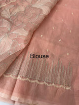 Semi organza saree with thread work - MSH910