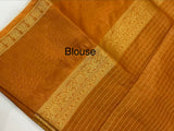 Semi silk saree with contrast borders MSS433