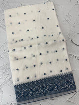 NetKota saree with chikankari machine embroidery - MS14622