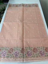 Embriodery kota silk saree MNEKS422 Peach