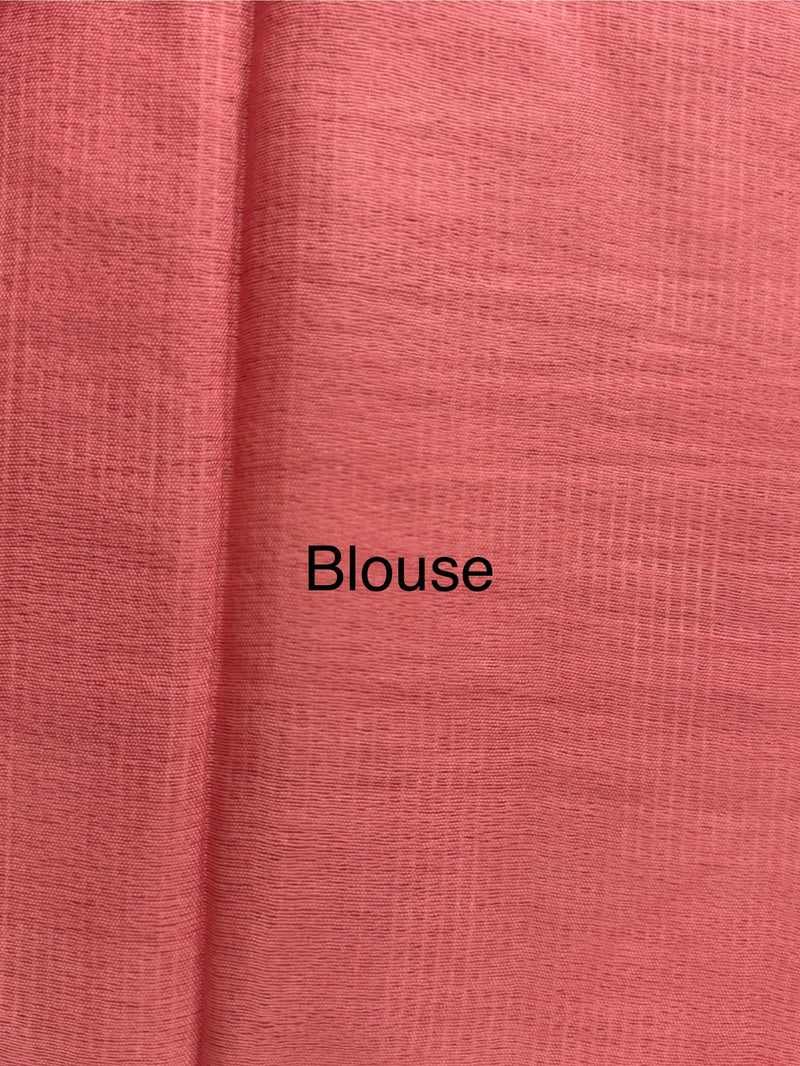 Semi tussar saree MS871 PeachPink