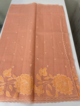 Moonga checks Applique work saree  MSM876