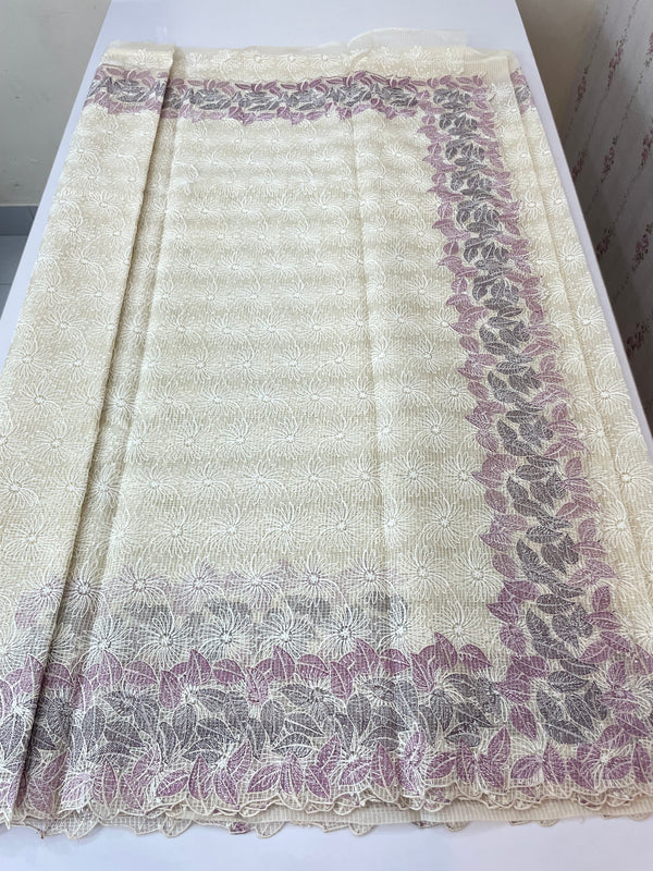 Phulkari NetKota embroidery saree - MSH987