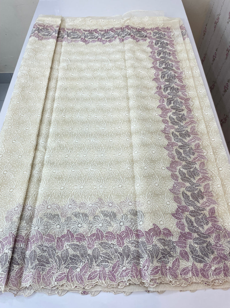 Phulkari NetKota embroidery saree - MSH987