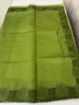 Glass Organza saree with cutwork borders - MSH005