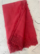 Soft Organza saree with embroidery borders - MSH5777 CrimsonPink