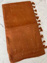Crepe chiffon saree MSH216 OrangeYellow