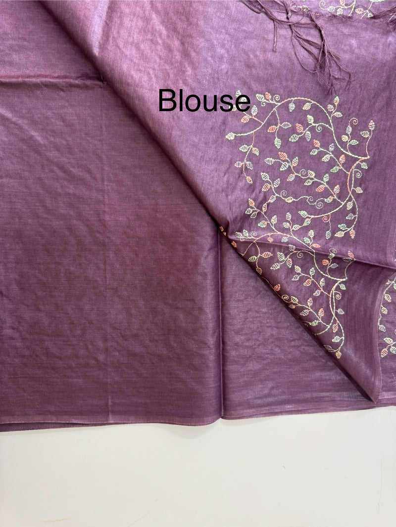 Pure desi tussar silk saree with embroidery- MTSS659 (3)