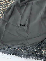Bandhani georgette saree with mirror work MMB379(black)