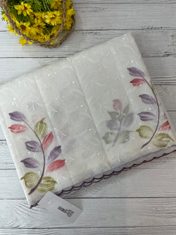NetkKota saree with handpainting and embroidery MS7833