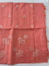 Butter silk saree with embroidery MTS569
