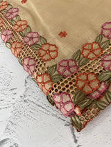 Blended tussar saree with cutwork - MSHK677 Beige