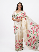 Soft semi silk saree with digital prints and zari weaving MSR690