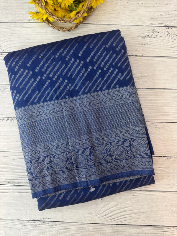 Soft chiffon Georgette saree - MS13321 Blue