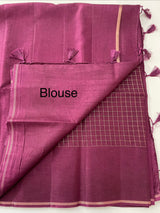Tussar mix Semi silk saree with small zari weaving MSS8925