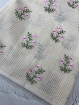 Netkota embriodery saree MS1496 Warm Ivory