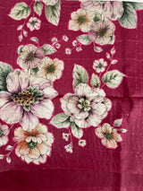 Semi tussar saree with applique work and embroidery MTS3711