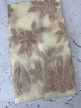 Soft organza saree with tissue appliqué work - MSH916 Ivory