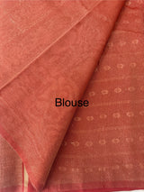 Mul chanderi saree with zari buttas-  MSH305 Red