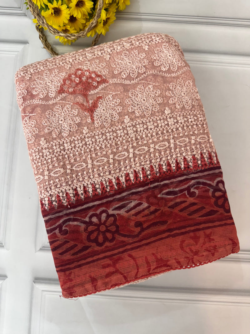Kota silk heavy embroidery saree SFNIIT