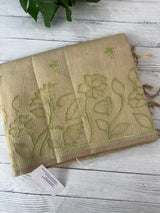 Tissue silk saree with applique work MTSS987