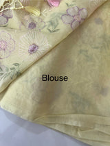 Mul chanderi saree with embroidery - MS14899 PastelYellow